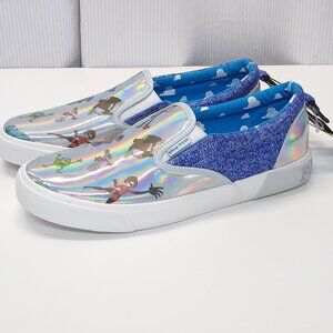 Disney Pixar Slip On Sneakers Toy Story Wall-E Monsters The Incredibles Women 10